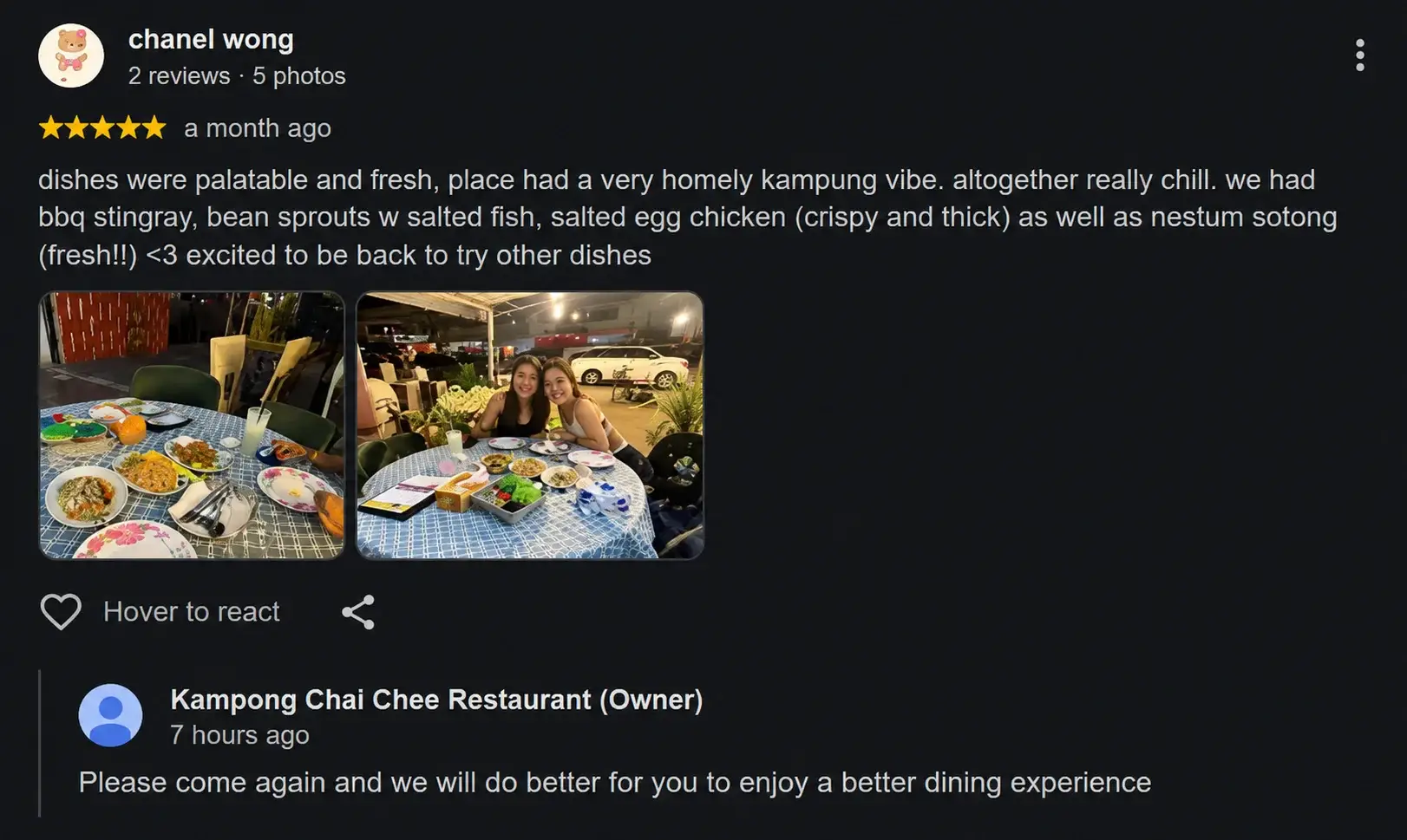 Customer review 1