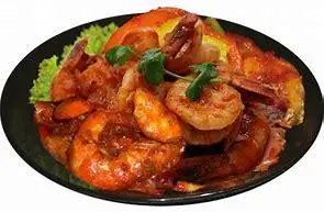 Sambal Prawns with Rice